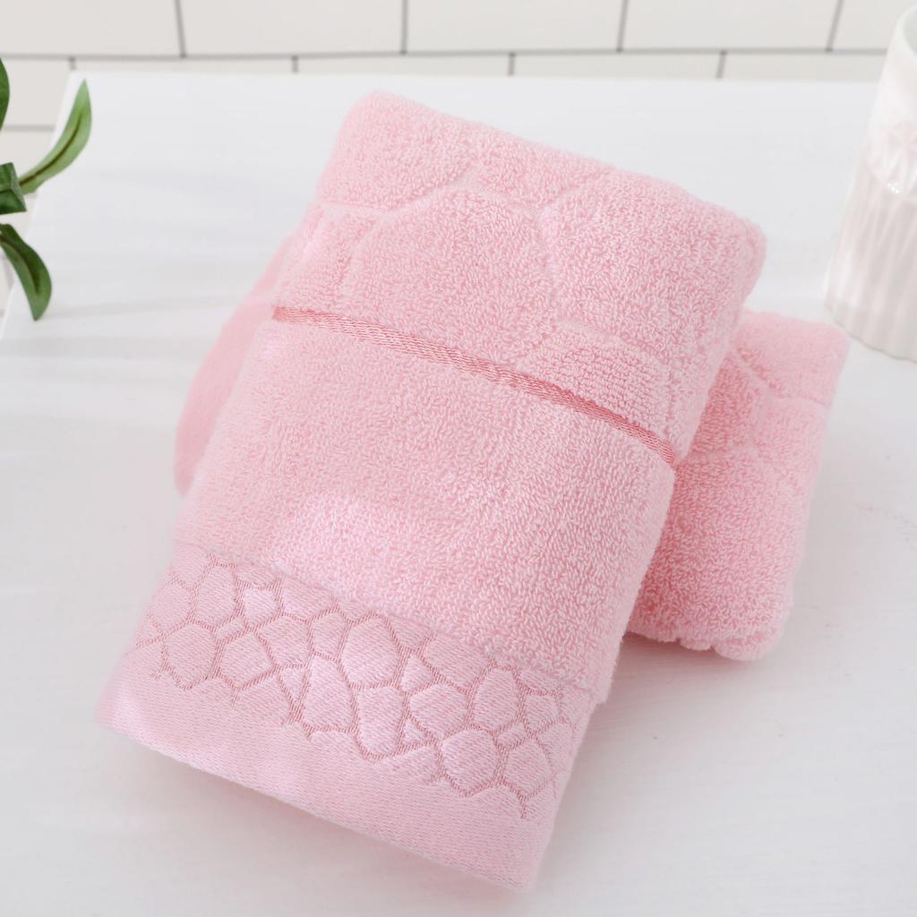 Solid Color Thickened Adult Face Wash Cotton Towel Super Soft Absorbent Cleansing