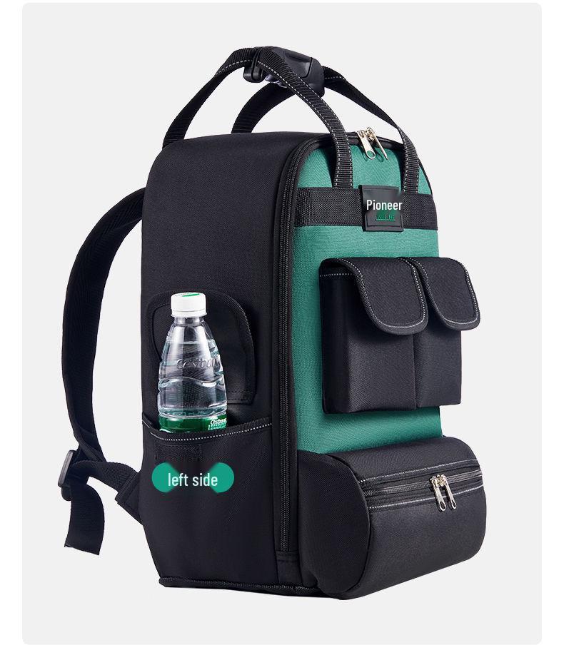 Heavy-Duty Double Shoulder Tool Backpack: Durable, Thickened, Multi-Functional, Large Capacity for Electrician Repairs