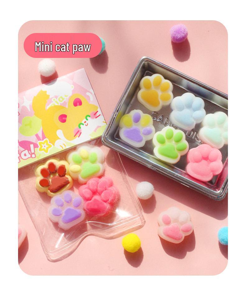 Mr. Toy Mini DIY Cat Paw Cheese Soft Rubber Toy for Kids