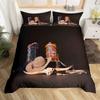 Western Cowboy King Queen Bedding Set Vintage Style Rodeo Duvet Cover Men Teens Boys Horse Quilt Cover Polyester Comforter Cover