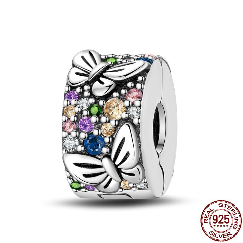 Fit Original 3Mm Bracelet Copper Love Lock Safety Buckle Charms Diy Beads For Women Birthday Fine Jewelry Gift