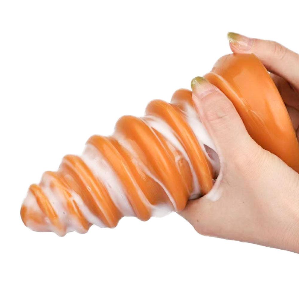Screw Huge Anal Plug Silicone Soft Butt Plug Big Anal Dilation Sex