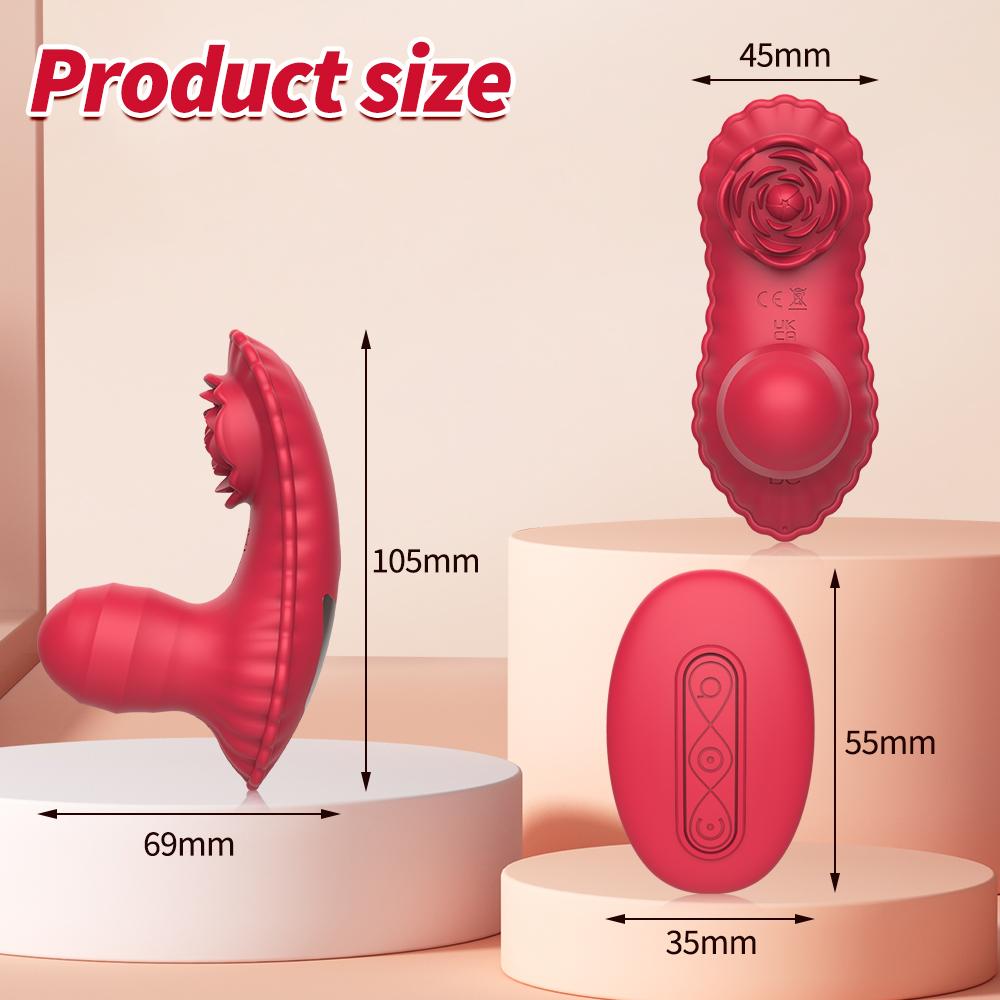Remote Control Dildo Rose Vibration 2 In 1 Vibrator 10 Vibration Modes Wearable Adult Female Orgasmic Toys Adult Sexy Toys 18+