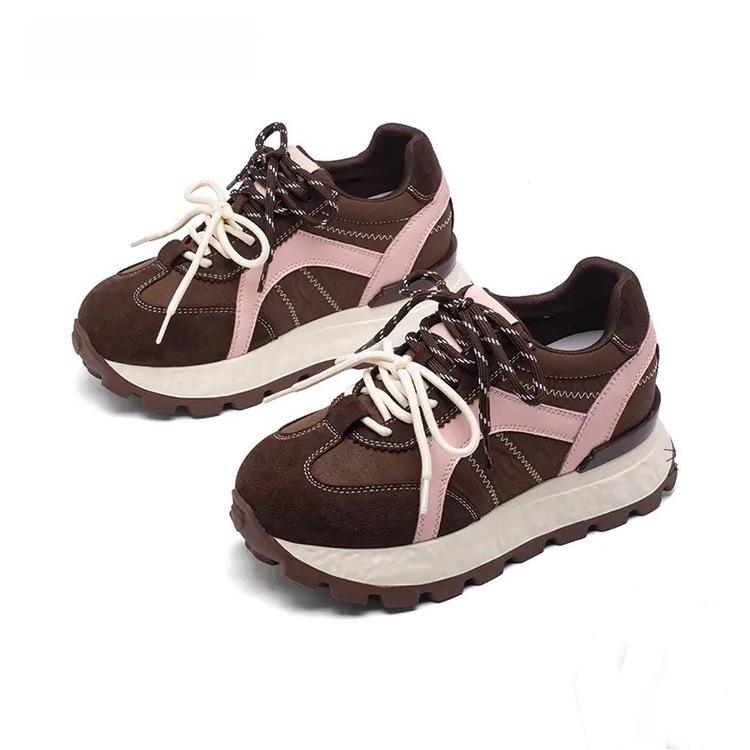Retro Small Thick-soled German Training Shoes Spring New Heightening Shoes Casual Sports Shoes