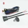 1set Motorcycles LED Spotlight Switch Fog Light Wiring Harness Relay Wire with Flash Wireless Controller Switch Universal