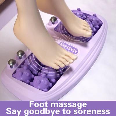 Foot Reflexology Roller Massager with Magnetic Acupressure Portable Handheld Sole Stimulator for Plantar Relief Relaxation