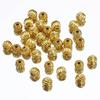 50pcs 3-8mm Copper Spacer Beads Pumpkin Stripe Round Stopper Spacer Beads for Bracelet Necklace Jewelry Making DIY Wholesale
