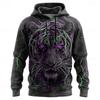 2025 Fall Winter Men's Animal Tigers 3D Prints Hooded Hoodies Sweatshirts Long Sleeve Crew Neck Streetwear Drawstring Tops