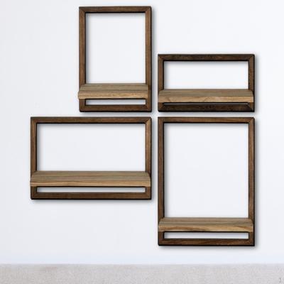 Chic Wooden Floating Shelves for Home Office Organization