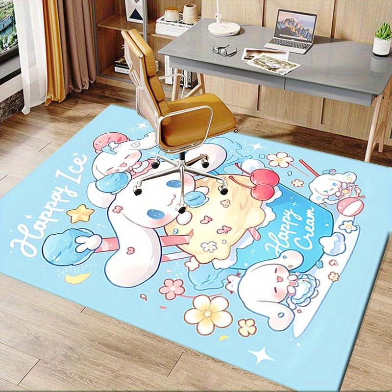 Office Rug Ice Cream, Cute Characters Anti-Slip Rug, Machine Washable for Living Room, Bedroom, Office, Multiple Sizes, Bedroom Mat, Decorative Mat, D