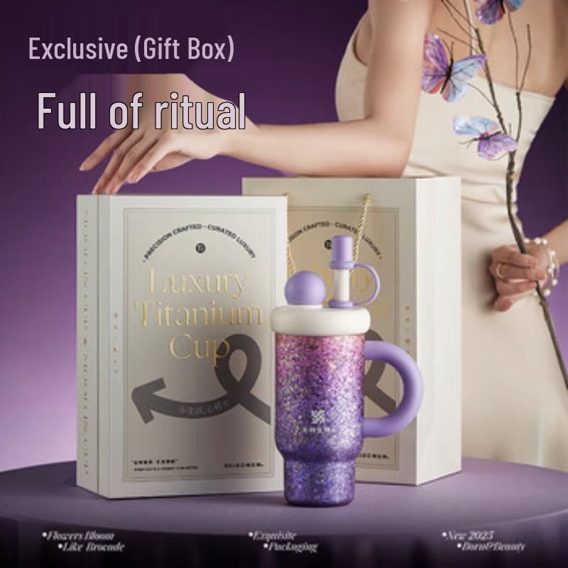 

RELEA Pure Titanium Insulated Straw Bottle 750ml