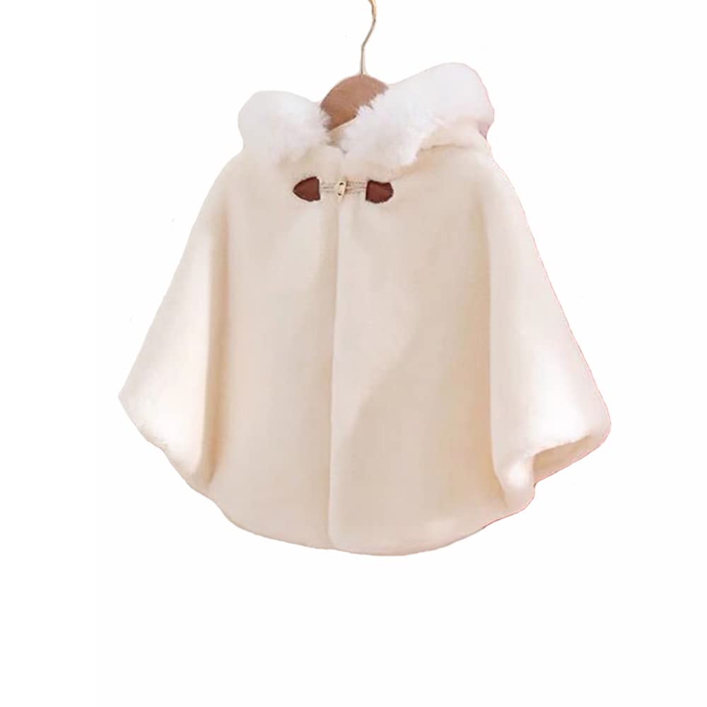 

Mecoyas Детское пончо с капюшоном для красной холодной погоды, подарок на детский душ, день рождения, пончо, детское пальто, детский плащ/накидка для девочек, худи, осень/зима