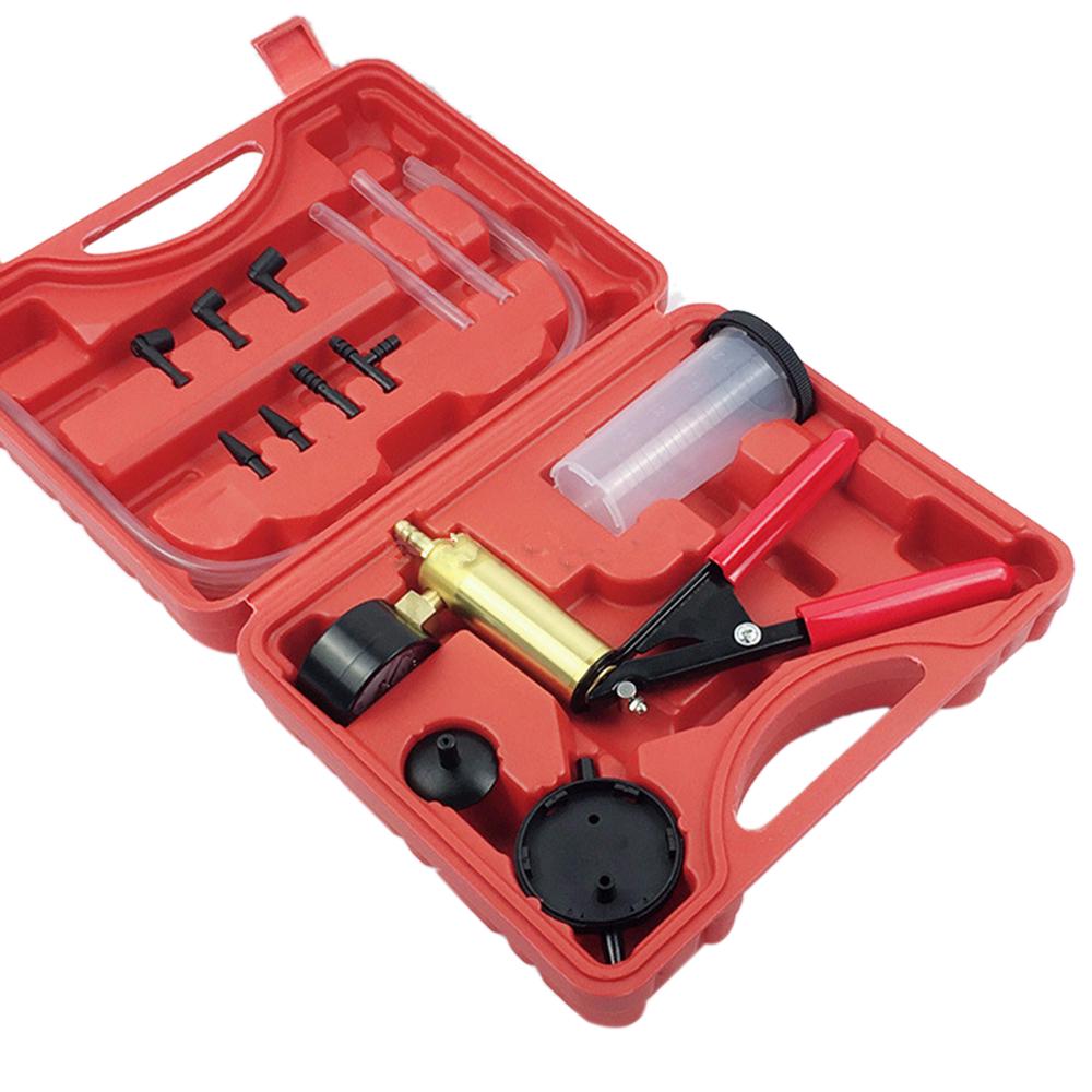 Qiilu Vacuum Pump Tester Set Hand Held Vacuum Pressure Pump Tester Tool Durable Brake Fluid Bleeder Bleeding Kit for Car Motorbike Moped Motor Bike Brake Bleeder Kit Qiilu Vacuum Pump Tester Set Hand Held Vacuum Pressure Pump Tester Tool Durable Brake Fluid Bleeder Bleeding Kit for Car Motorbike Moped Motor Bike Brake Bleeder Kit