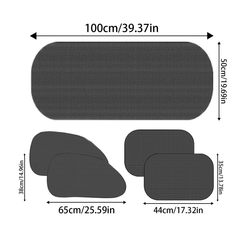 Car Window Shade Auto Window Shades 5 Pack Light Block Anti-Glare Cooling UV Protection Heat Resistant For Camping Outdoor