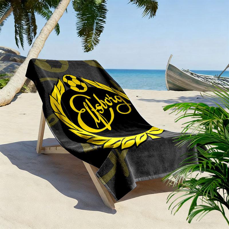 IF Elfsborg Print Beach Towel, Large Soft Quick Dry Towel for Beach Camping Swimming