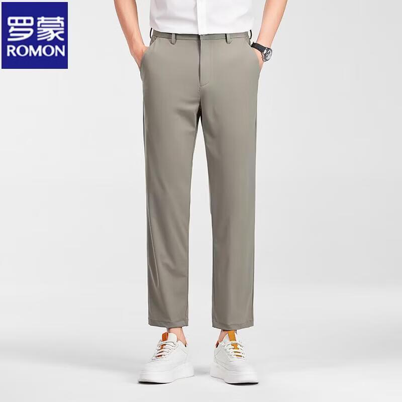 ROMON Men's Summer Thin Casual Straight Pants