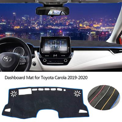 Mata na deskę rozdzielczą pasująca do Toyoty Corolli 2019-2022 z wyświetlaczem Head-up, lewy ster, niebieska osłona deski rozdzielczej