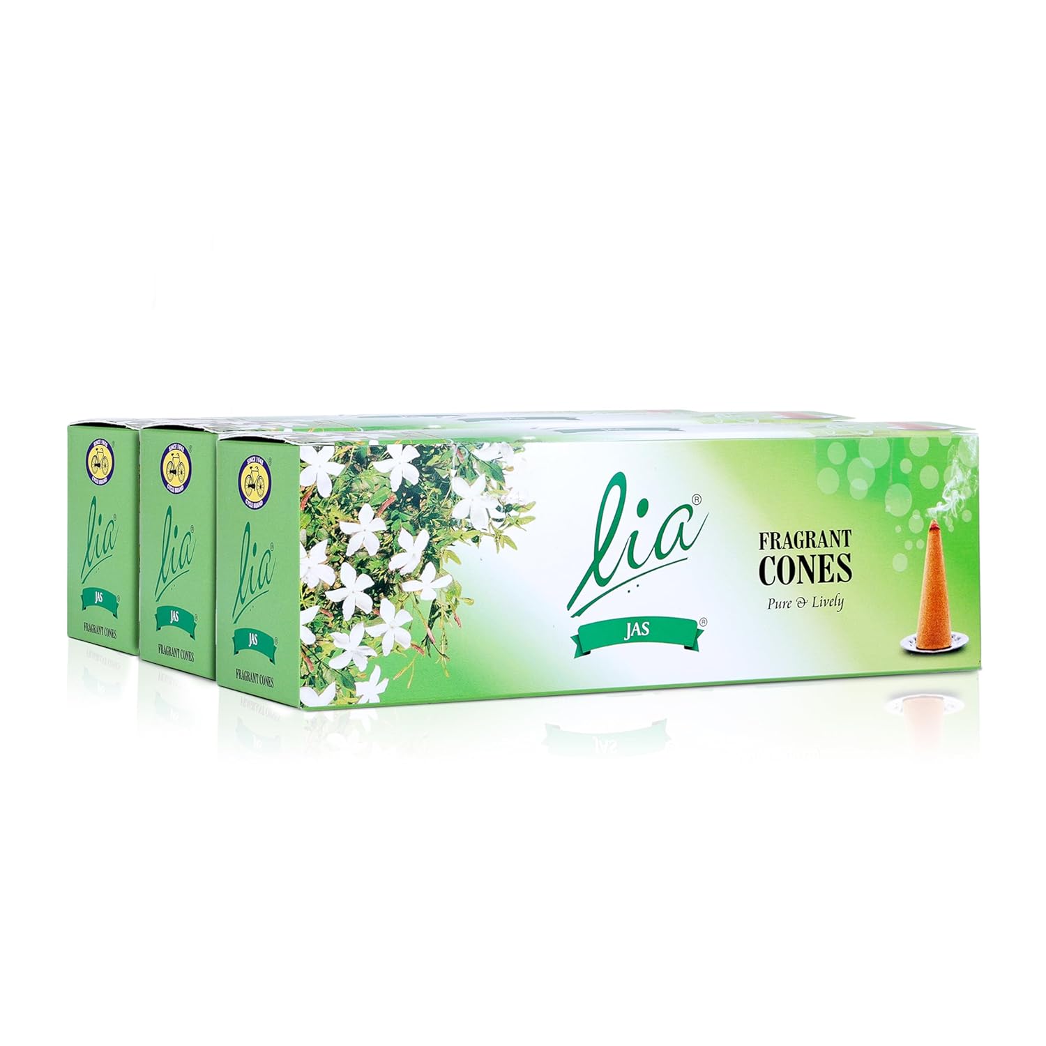 

Cycle Pure Lia Jas Ароматные Сухие Конусы Дхуп 192 со Свободным Держателем для Пуджи Медитации и Ритуалов Упаковка из 3 (64 конуса/упаковка)
