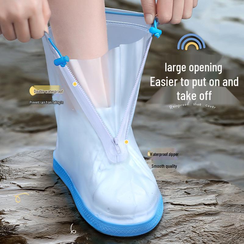 Mei Kids' Waterproof Non-slip Rain Shoe Covers for Boys & Girls - Durable, Thickened Overshoes.