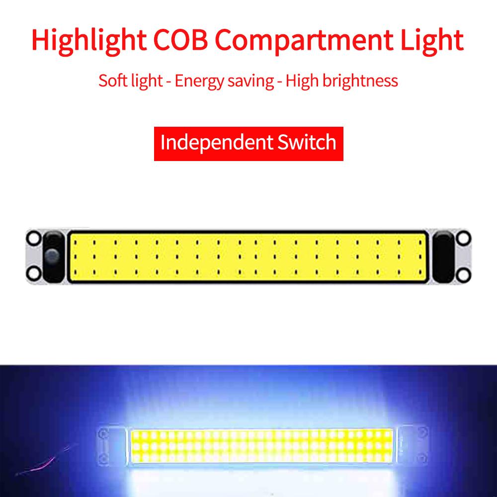 

12V-24V Universal Car Interior Readling Lamp 30cm COB 87LED Panel Dome Light High Brightness Bulb Truck Cab Waterproof Read Lamp Other білий