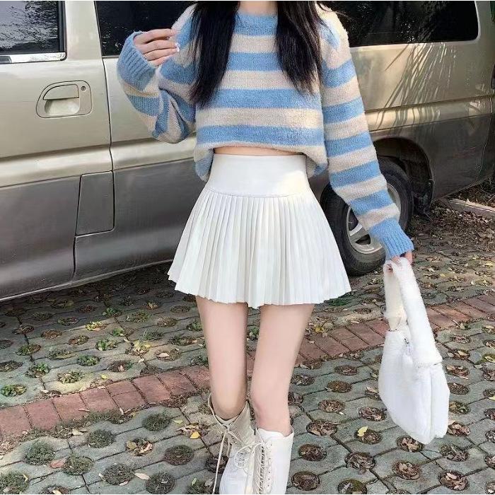 Japanese Pure Desire High-Waisted Pleated Skirt - Spring/Autumn Petite Slimming Anti-Exposure Short Skirt