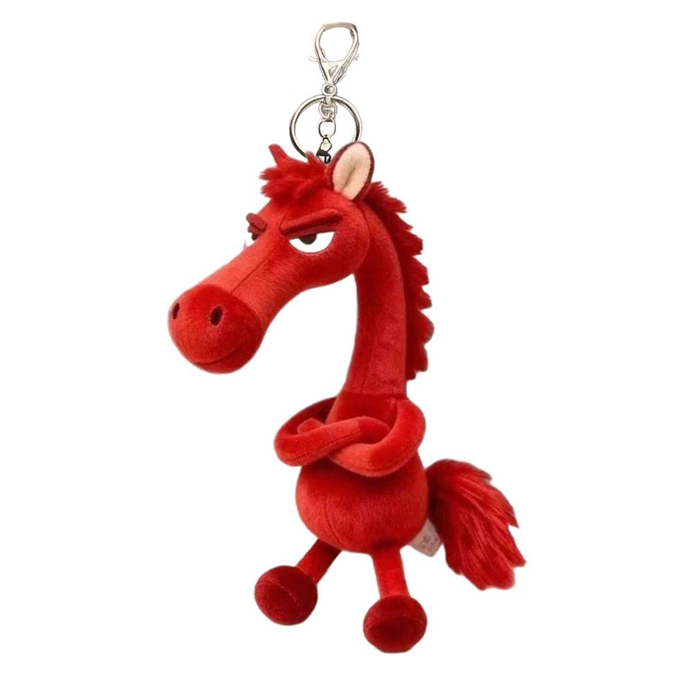 

Lucky Black Horse Plush Keychain Animal Bag Charm Pendant Plush Arrogan Pony Keychain Kawaii Animal Plush Keychain Funny Toy