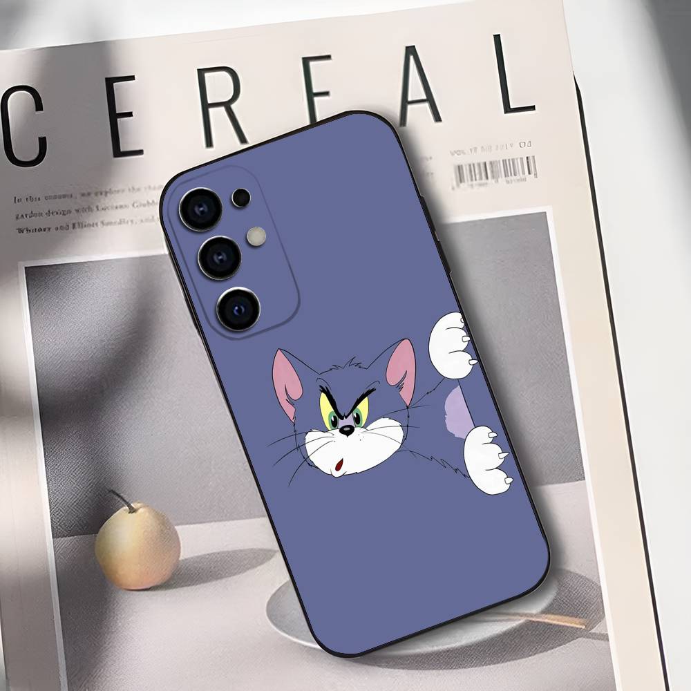 Cartoon T-Toms And J-Jerrys Phone Case For Samsung S25,S24,S21,S22,S23,S30,Ultra,S20,Plus,Soft Silicone Black Cover