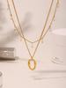 Qiong Yao European American Fashion Pearl Flower Multi-layer Necklace with Light Luxury Design and Stainless Steel Clavicle Chain