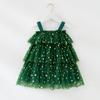 Toddler Baby Girl Christmas Dress Star Sequin Layered Tutu Tulle Dress Girls Cake Smash Xmas Tree Dresses