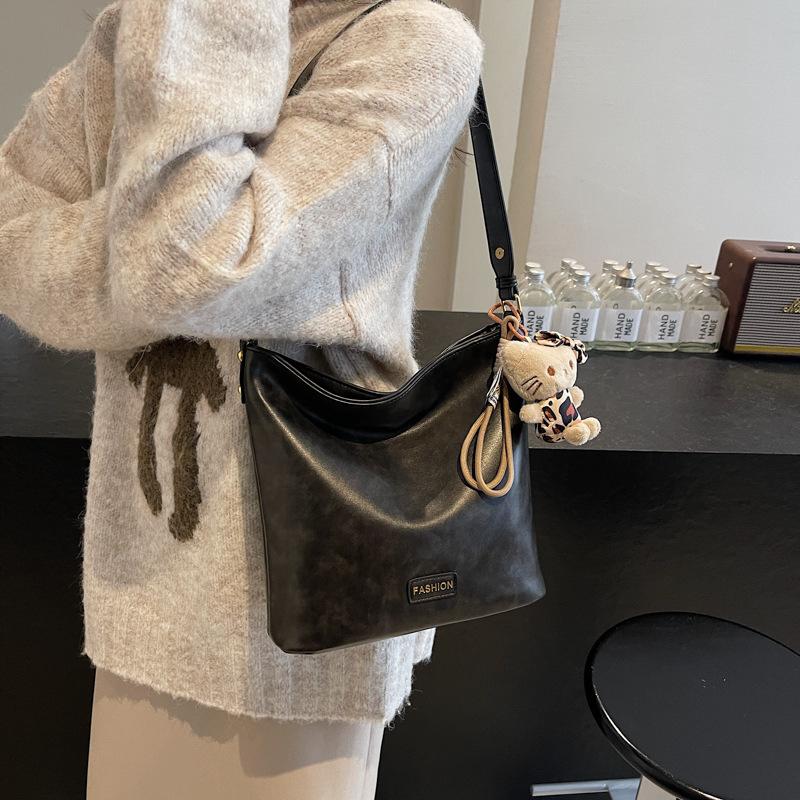 Bags Women'S Retro Casual One Shoulder Underarm Bag Fashion Portable Crossbody Bucket Bag