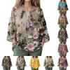 Summer Tops For Women Cute V Neck 3/4 Sleeve Blouses Floral Print Top Casual Shirts