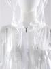 Unisex Full Body Hooded Raincoat Drawstring Hood Front Button Zipper One Piece Waterproof Jumpsuit Workwear