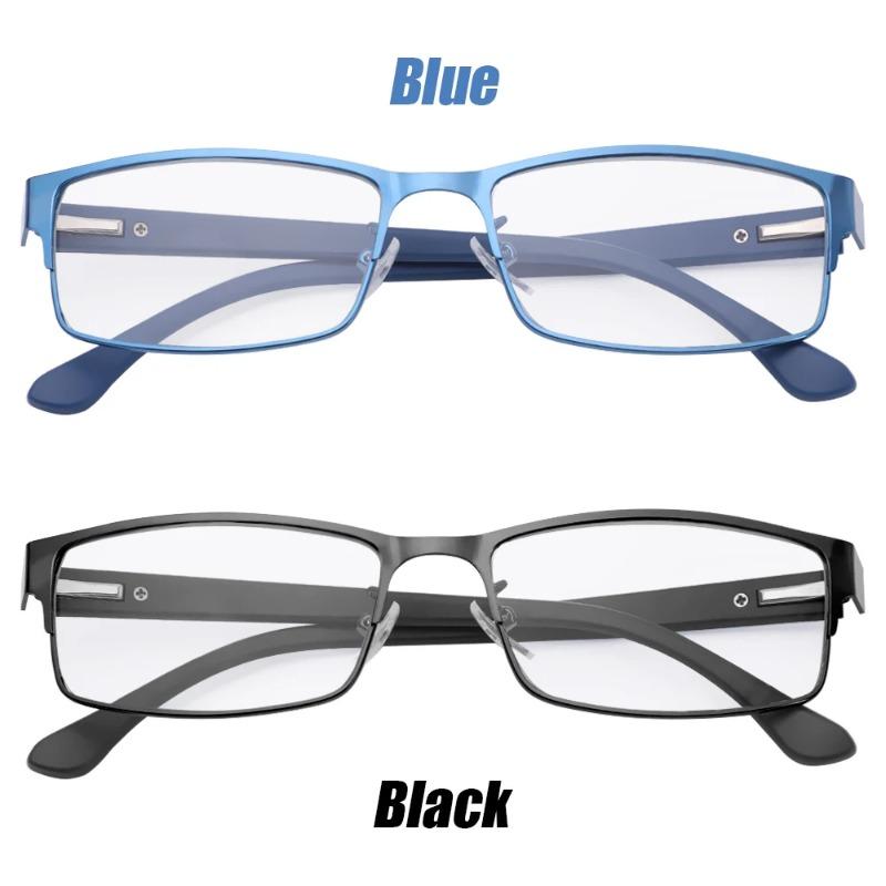 Men's Business Reading Glasses Titanium Alloy Frame Ultra Light Resin Glasses Flexible Portable Vision Care Male Eyeglasses