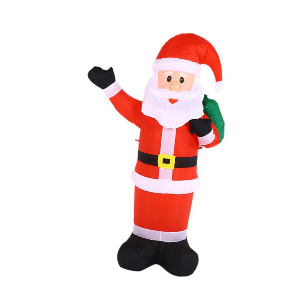Inflatable Santa Claus Outdoor LED Decor Large Christmas Garden Ornament Lawn Yard Decoration for Holiday Celebrations