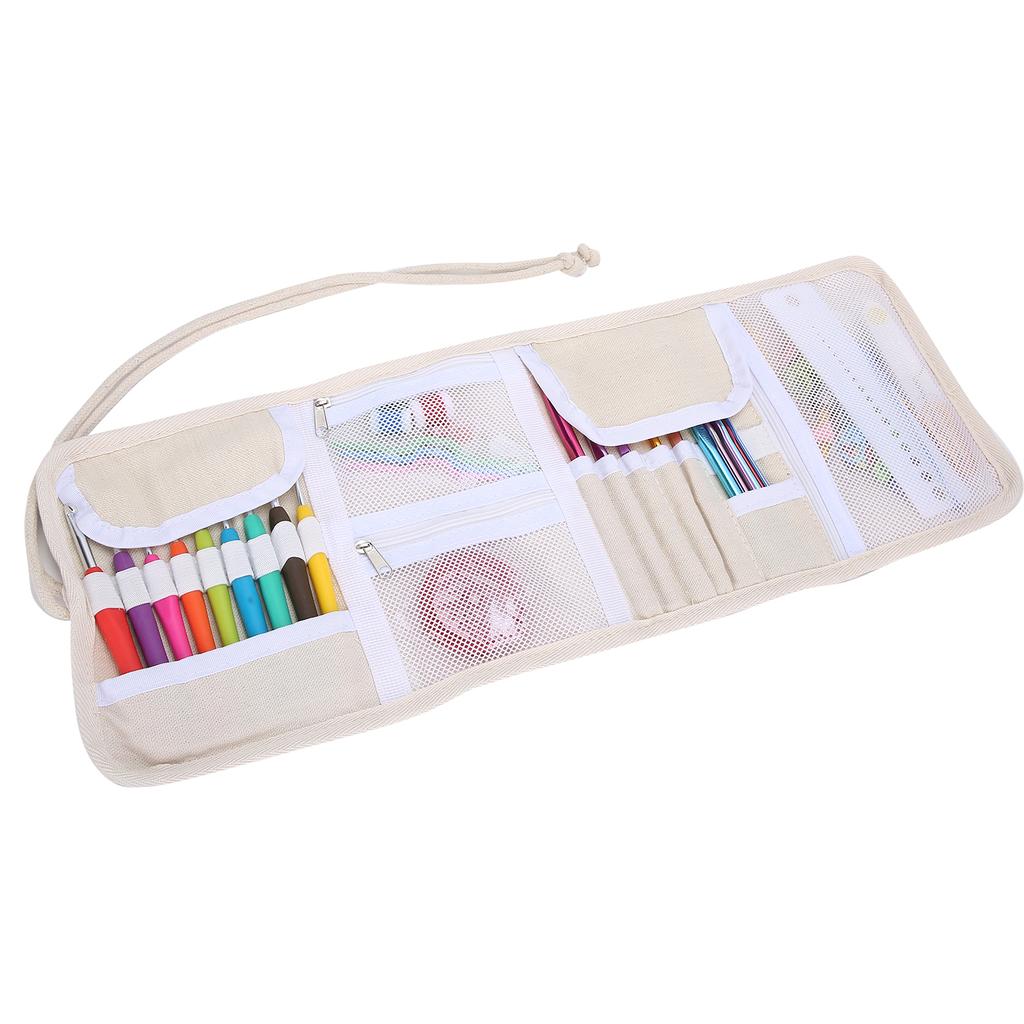 Crochet Hook Set Soft TPR Handle Knitting Kit Aluminium Oxide DIY Manual Sewing Tools