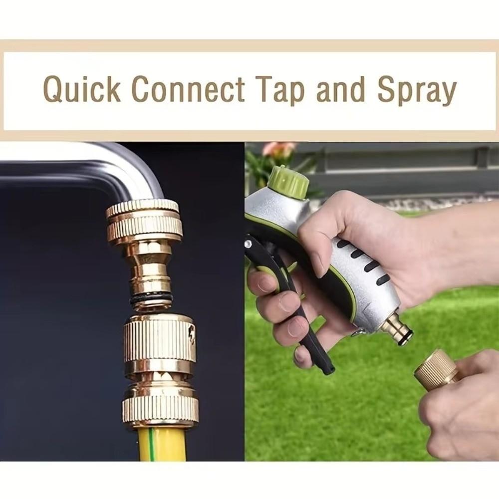 Aluminum Alloy Hose Quick Connector Quick Connect Drip Irrigation Connector for Garden Pipes