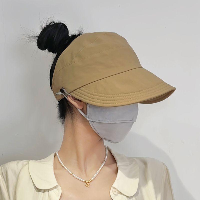

Under the Focus Can Tie Ponytail Sun Protection Hat Zhao Lusi Same Style Sun Protection Thin Breathable Quick-Dry Baseball Cap Air Top Sunhat [Star Quick Drying Fabric] Khakis (available
