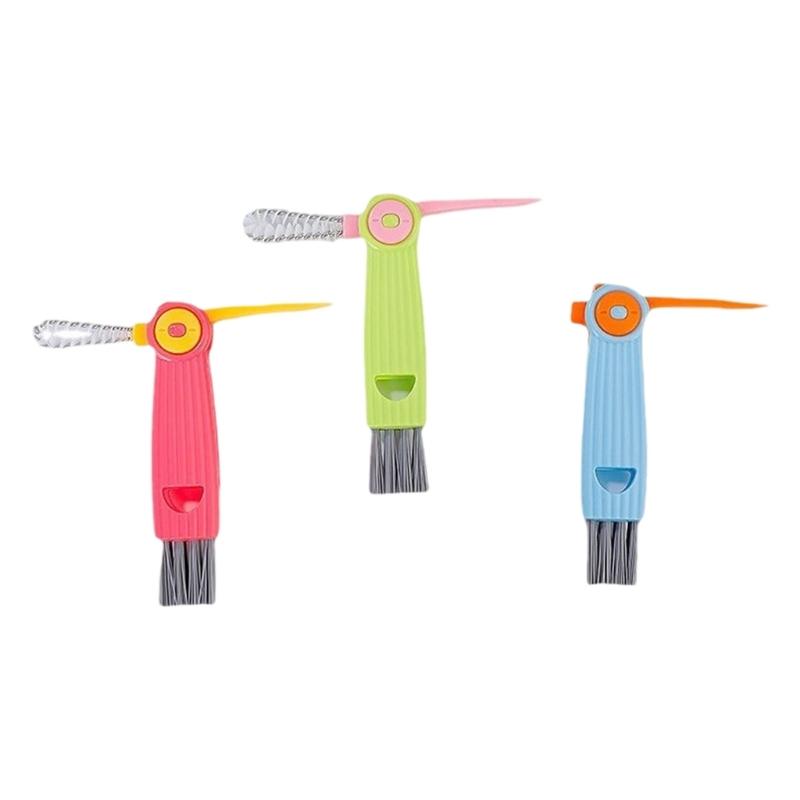 

Set of 3 Durable Plastic Scrub Brushes Multifunctional Cup Lid Cleaning Kitchen Accessories 1