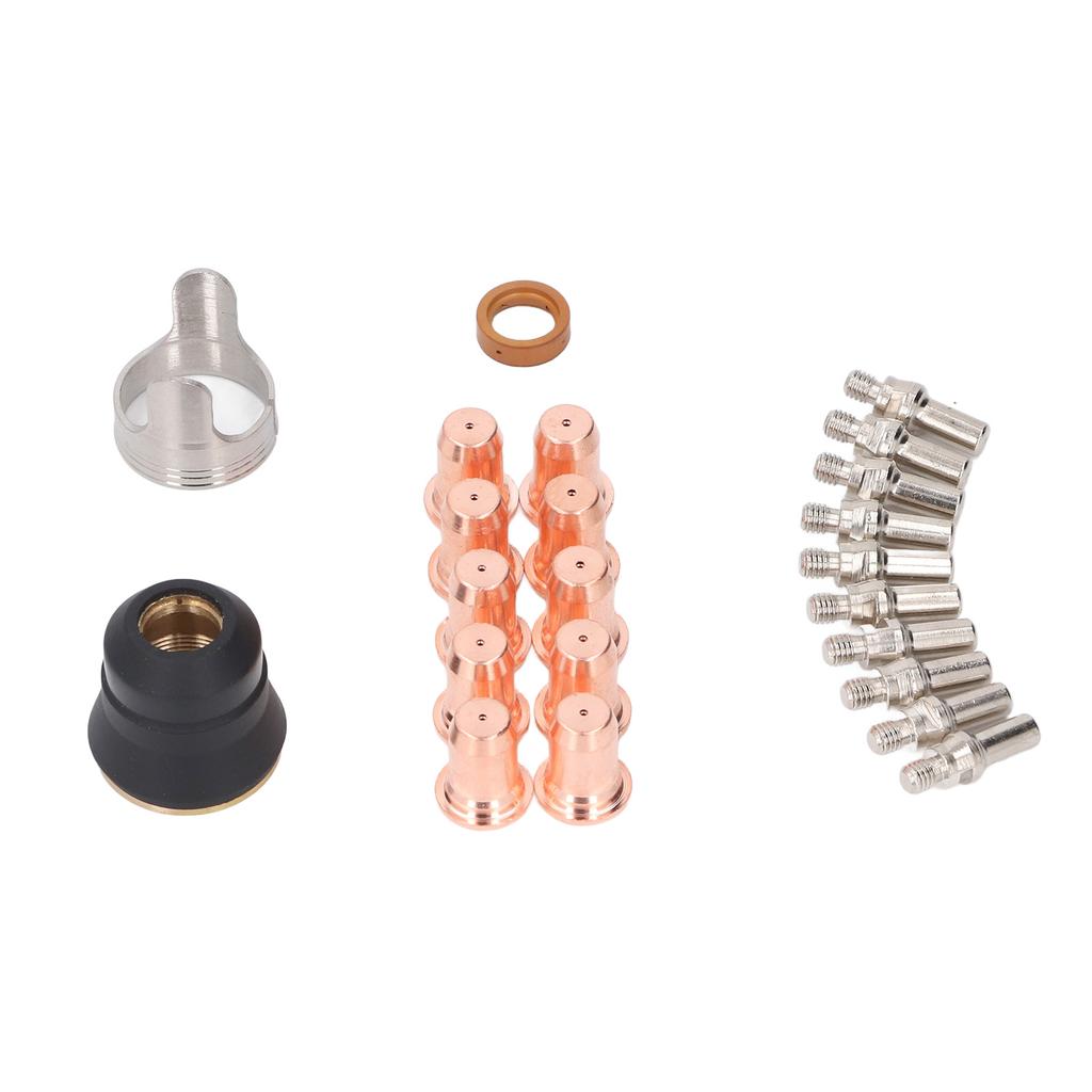 23PCS Set Plasma Cutter Consumables Plasma Cutting Nozzle Electrode Shield Cup and Ring