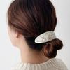 Oar Classic Big Marble Barrette [Ivory Marble]