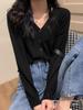 Women's Thin V-Neck Knitted Cardigan - Spring/Autumn Korean-Style Loose Short Sweater Outerwear
