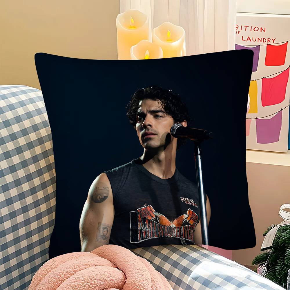 

Певец J-Joe Jonas Наволочка Модная Квадратная Наволочка Спальня Диван Комната Инс Декорация Подушка для Отдыха Чехол 16x16Inch