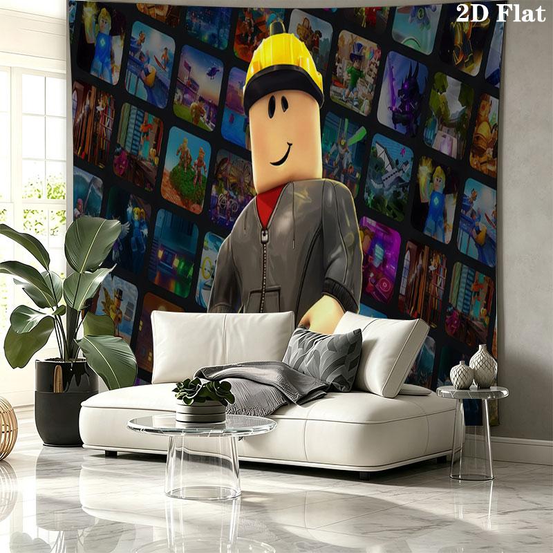 Roblox Wall tapestry, aesthetic printed fabric blanket, suitable for bedroom, living room, and home decor.