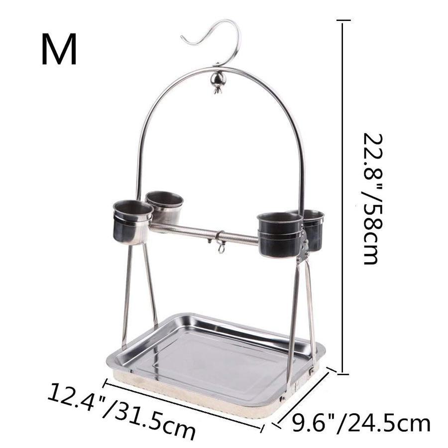 Stainless Steel Parrot Hand-Raising Stand - Durable Cage Rack for Birds