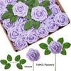 §16/25st Konstgjorda Rosblommor Med Stjälkar För DIY Bröllopsdekorationer Centerpieces Arrangement Fest Trädgård Heminredning Gåvor