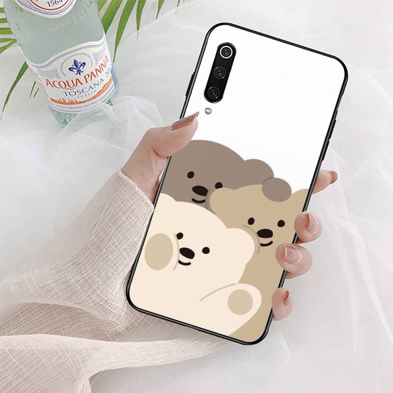 Cute Cartoon Bear Animal Phone Case for Xiaomi Mi 5 6 8 9 10 Lite Pro SE Mix 2s 3 F1 Max2 3