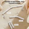 Foldable Travel Hanger with Clips Portable Clothes Hangers Collapsible Space-Saving Hangers for Cruise Vacation Suitcases