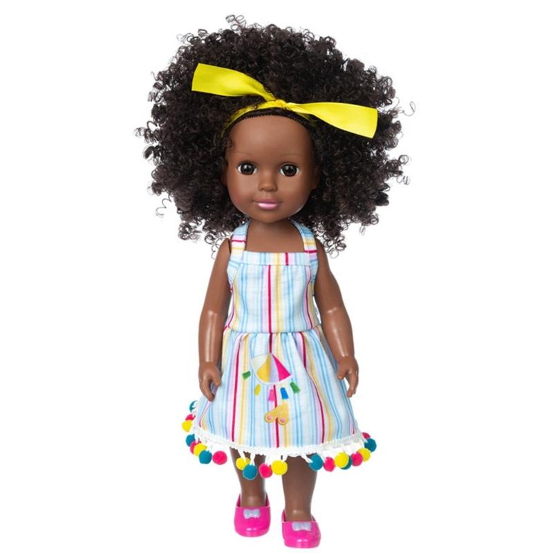 

Life Like Reborns African Girl Doll for Kids Black Toddler Doll that Looks Real with Afro Hair Fashion Dress for Parent