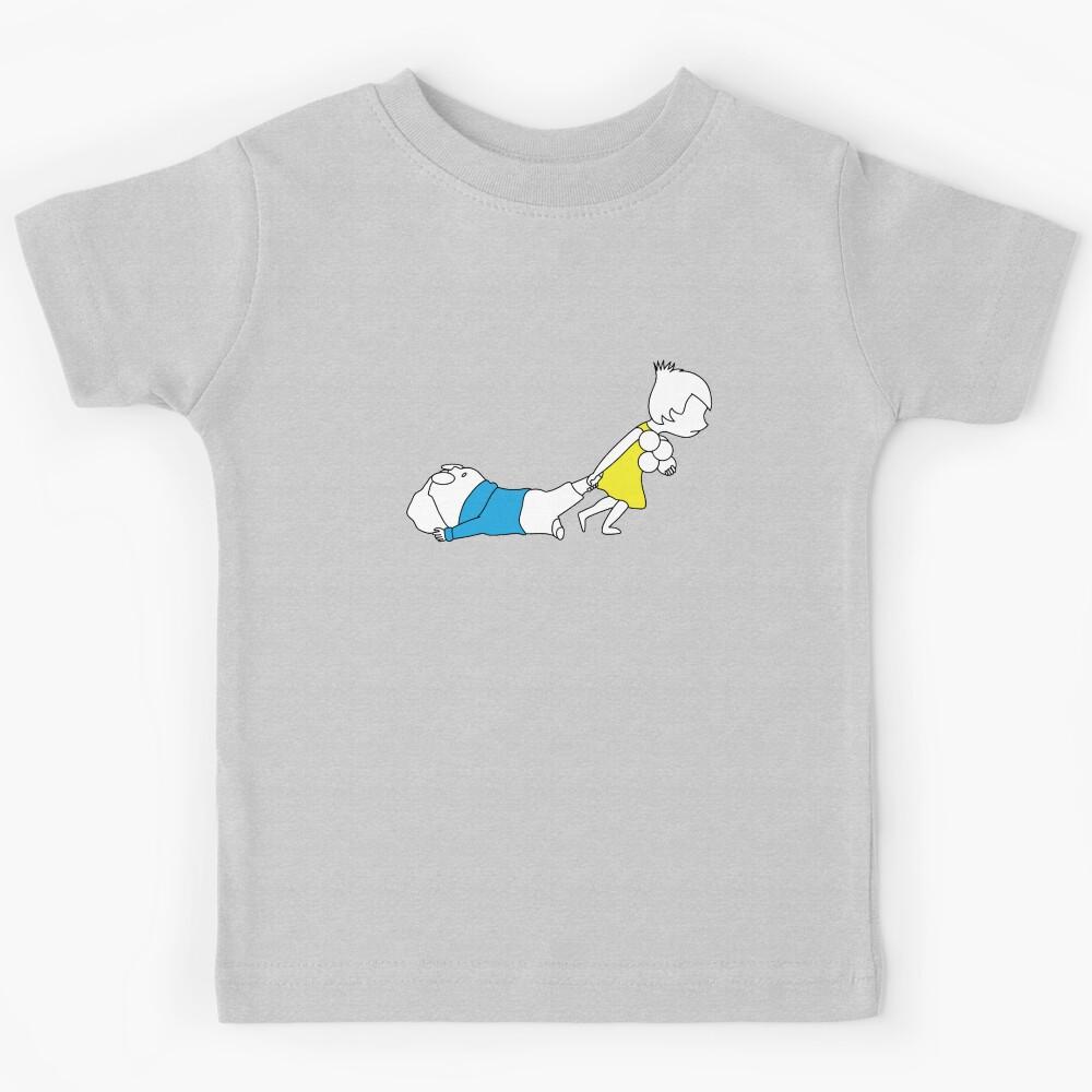 Happy Dragging Sad Outline Kids T-Shirt 130