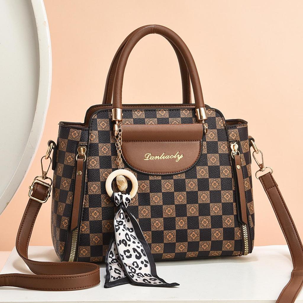 2024 Vintage PU Leather Tote Bag - Large Capacity Shoulder & Crossbody Handbag for Women